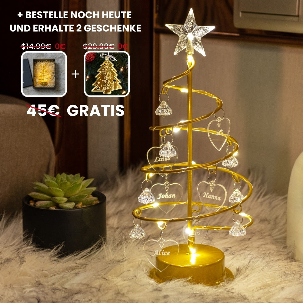 Familienbaum | Schöne personalisierte Weihnachtsbaumlampe