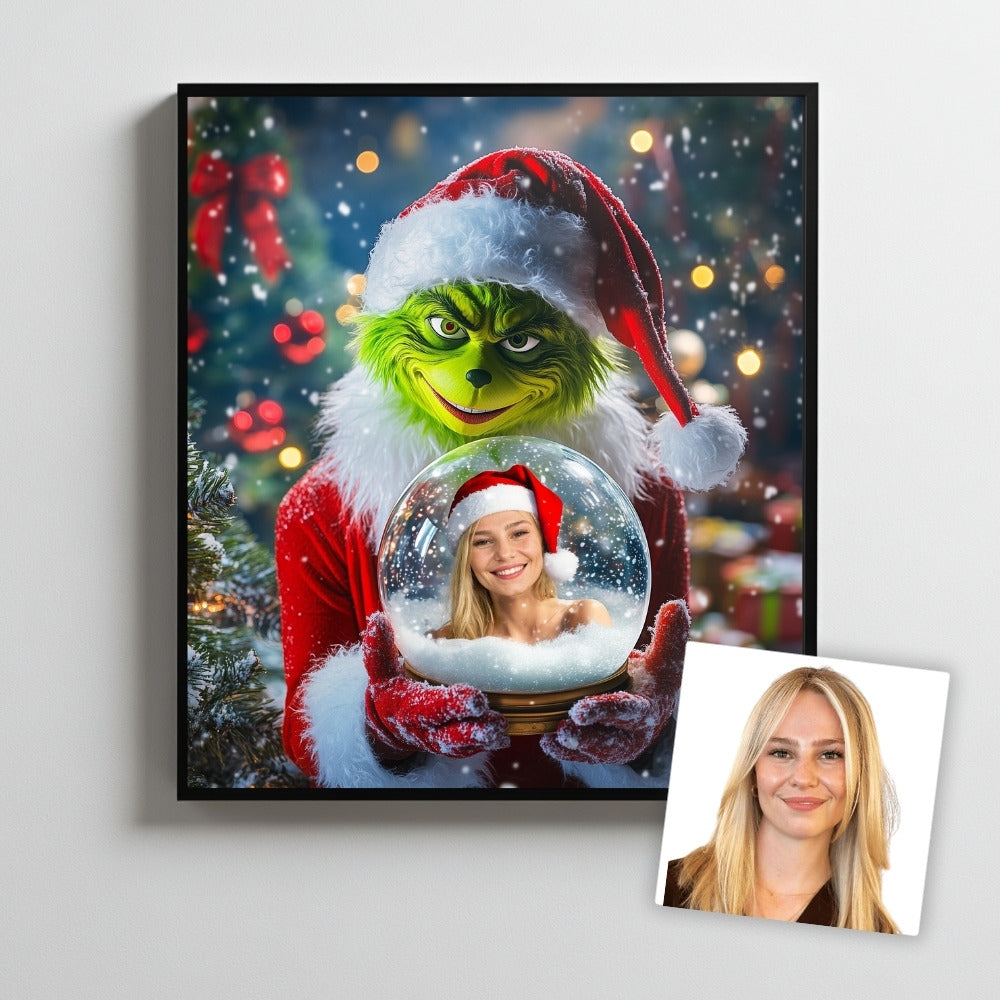 Custom Grinch Snow Globe Poster