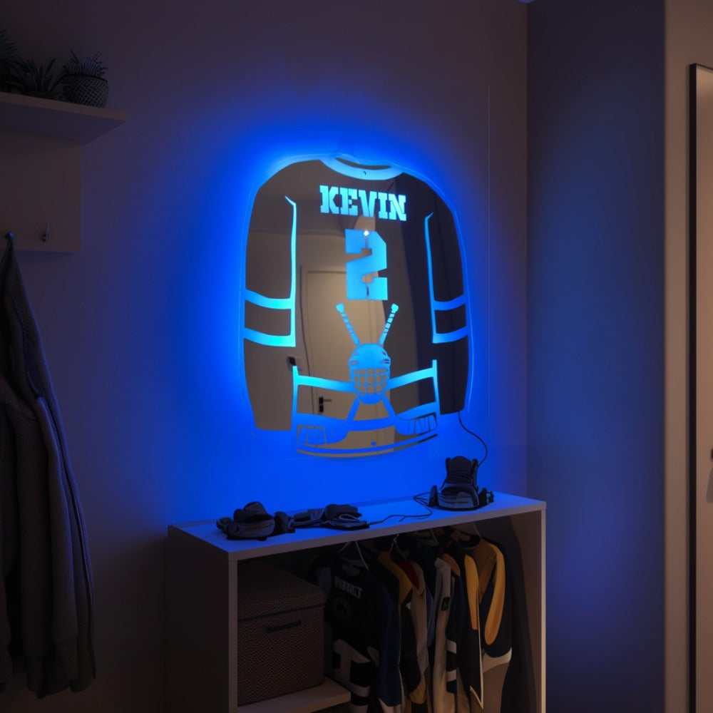 Hockeyspiller | Personlig LED-Speil